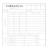 국내출장결과보고 국내출장결과보고